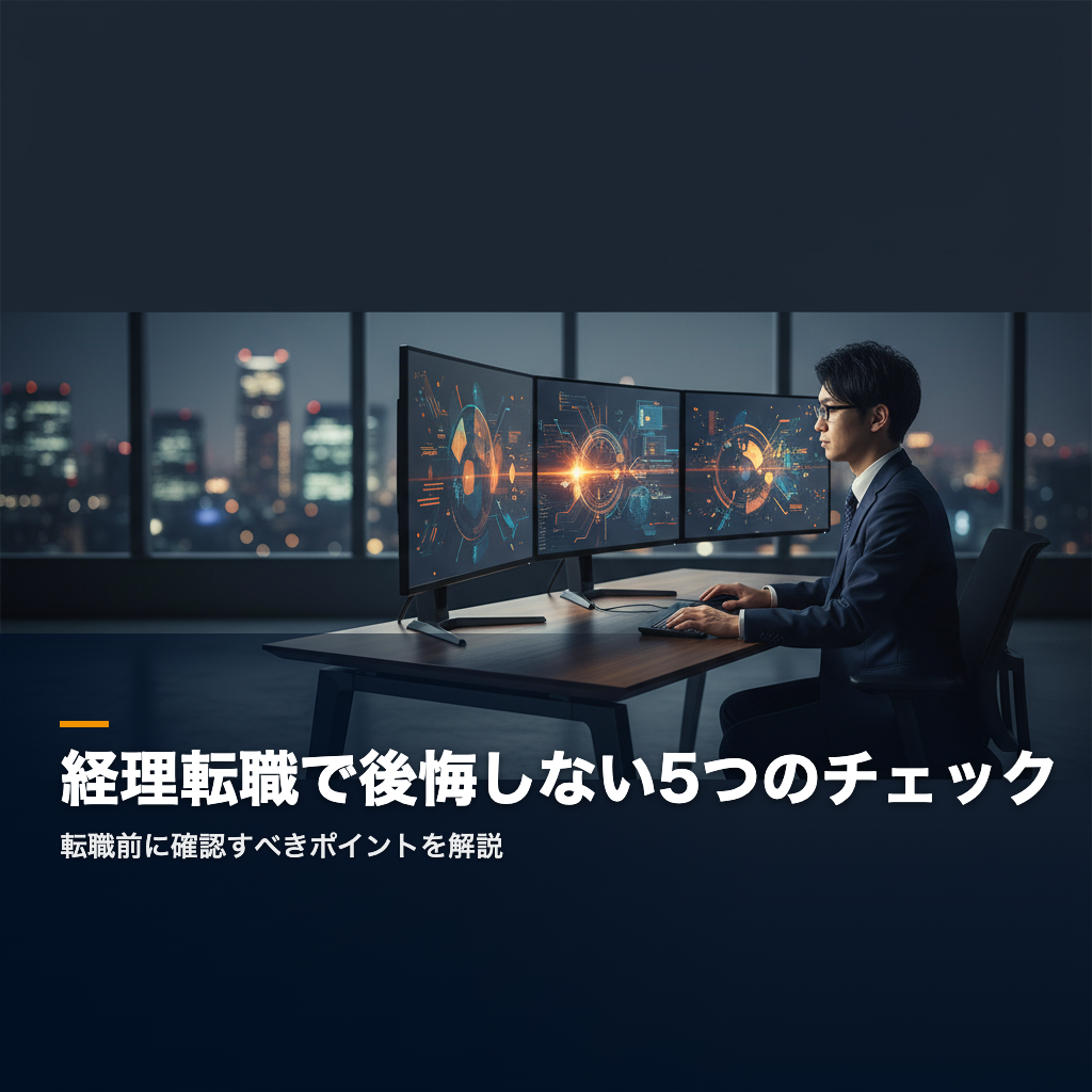 経理転職で後悔しない5つのチェックリスト