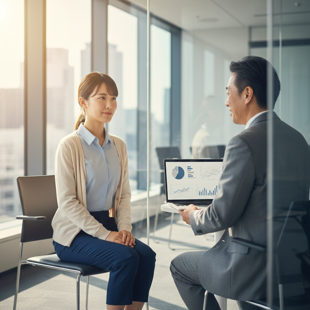 経理の転職市場を分析する若手ビジネスパーソン