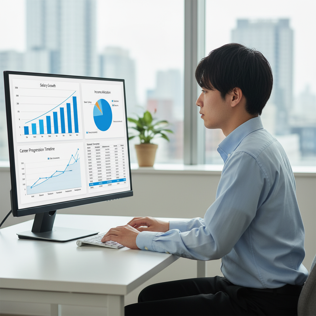 年収とキャリアパスのイメージ