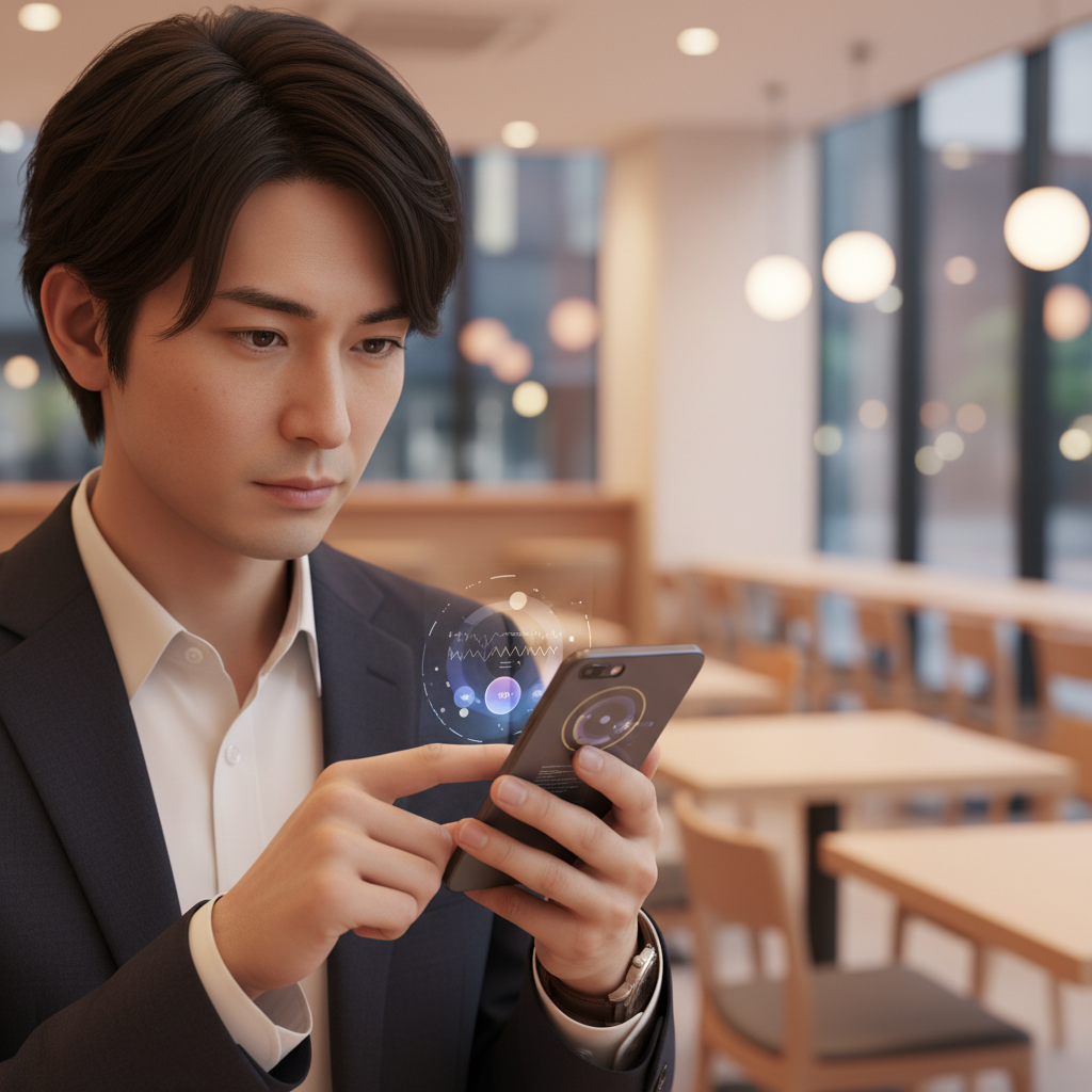 スマホで経理 市場価値 診断を確認する人