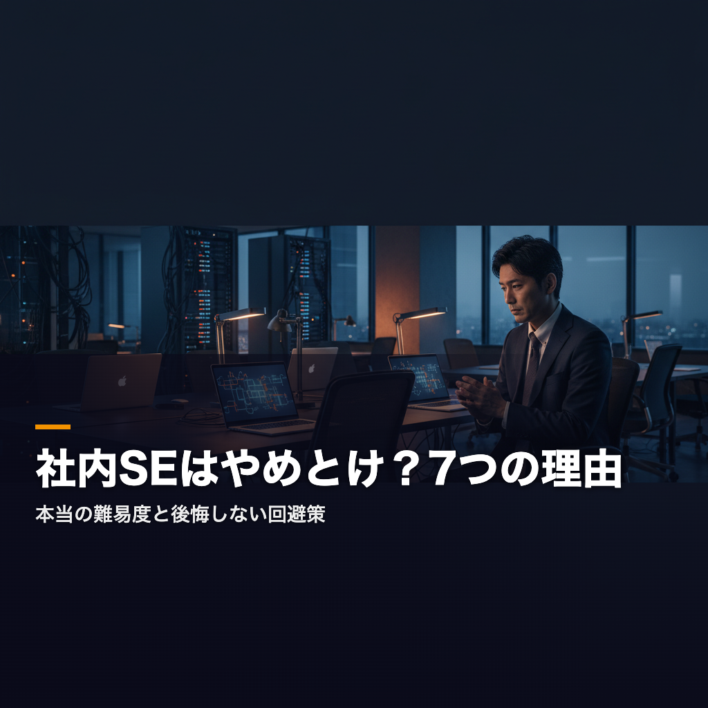 社内SEはやめとけと言われる7つの理由