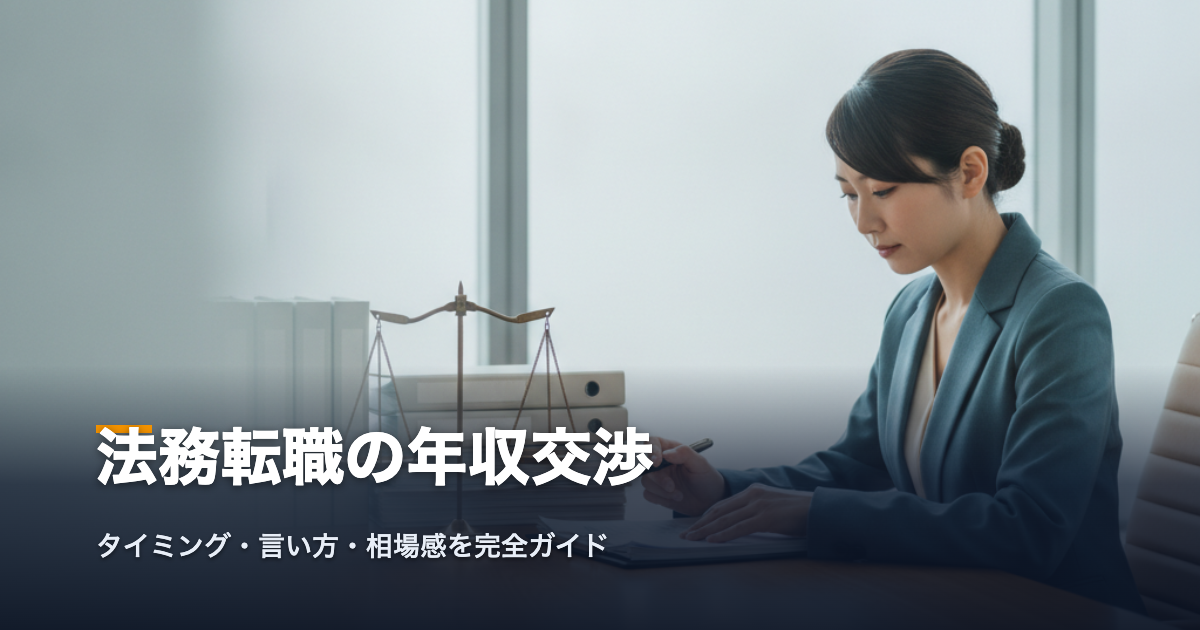 法務転職の年収交渉のやり方を解説するアイキャッチ