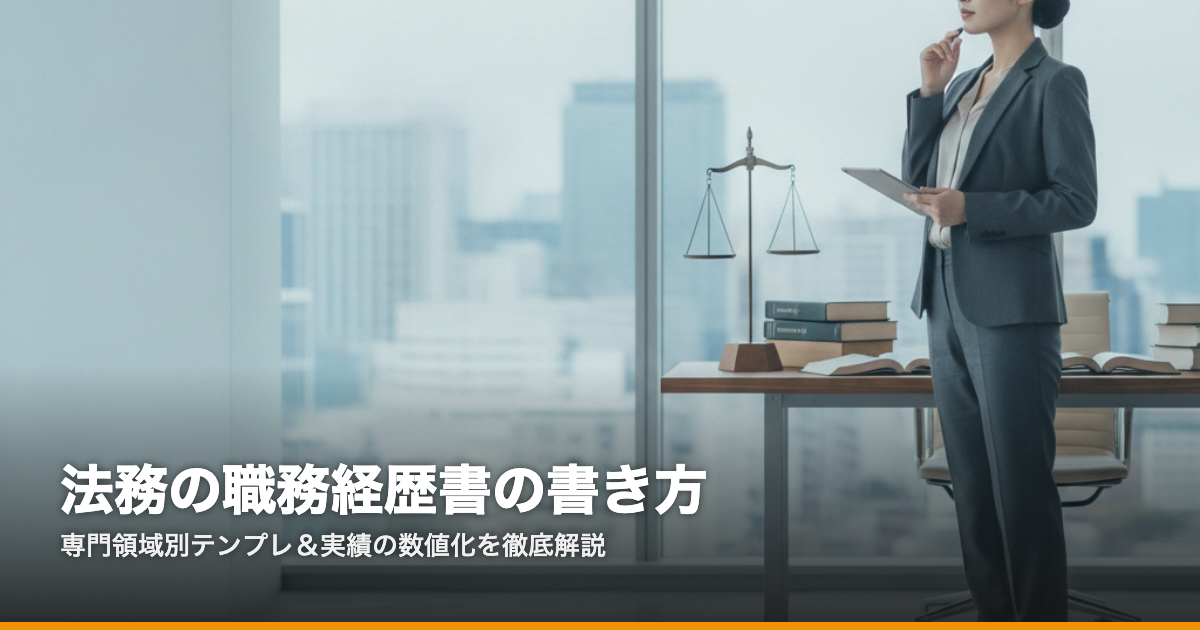 法務職務経歴書の書き方