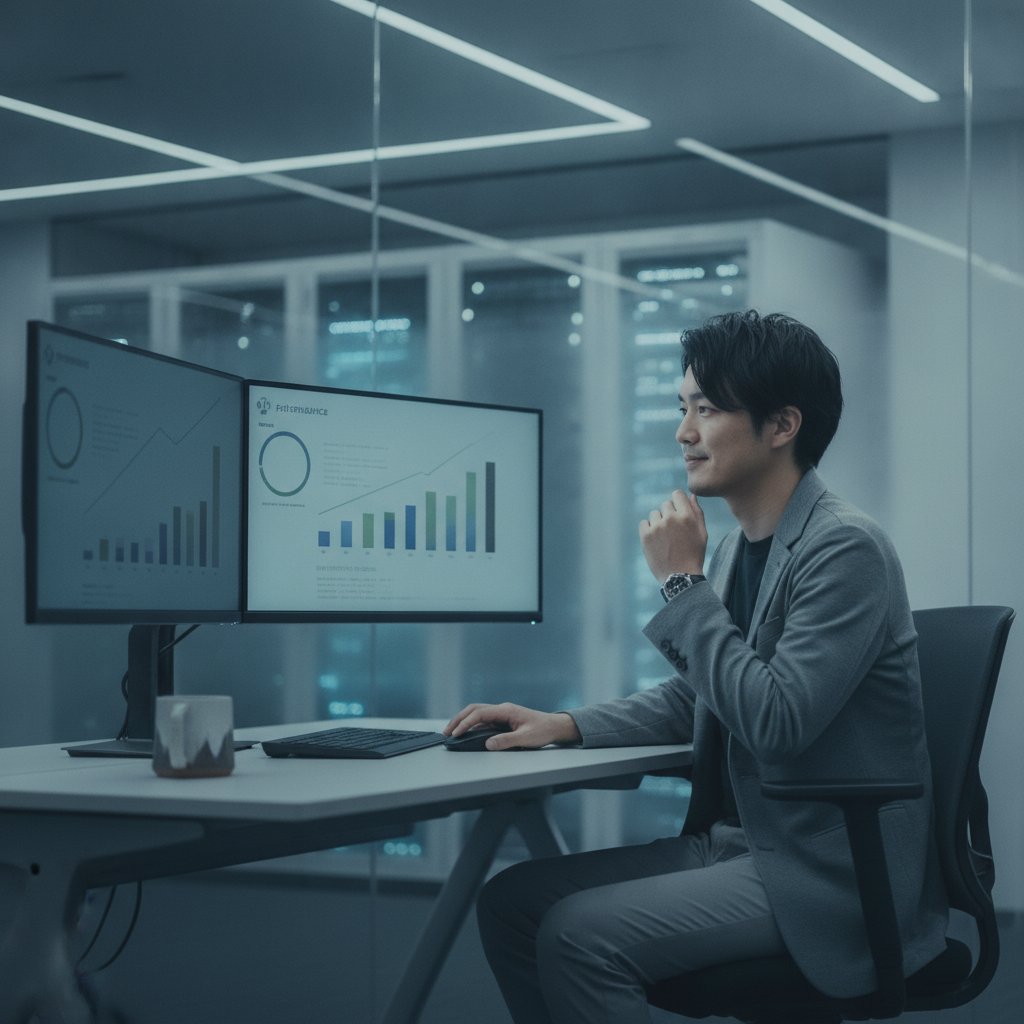 年収とキャリアの伸びを分析する情シス担当者
