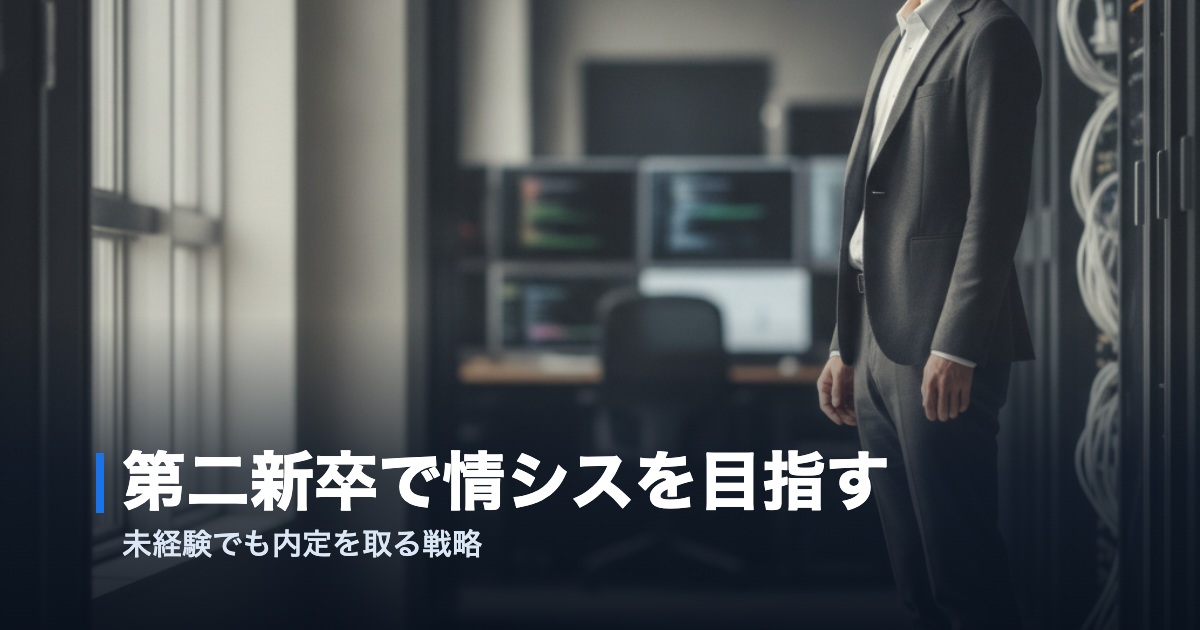 第二新卒で情シスを目指す若手IT人材