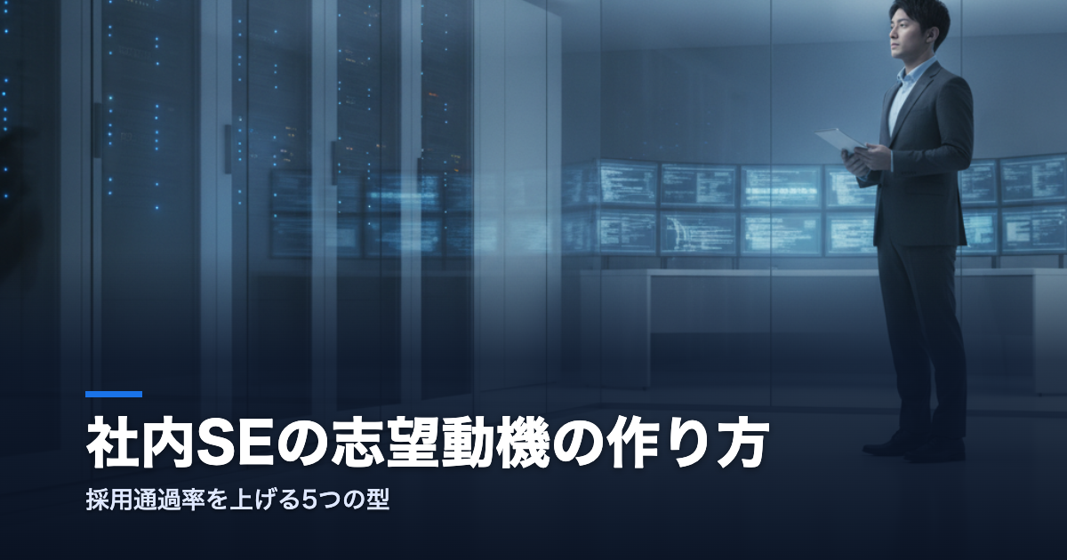 社内SEの志望動機の作り方 アイキャッチ