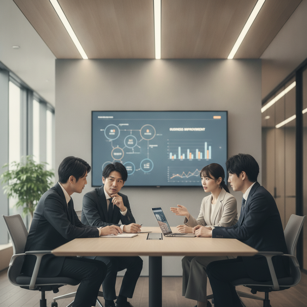 社内SEが事業に貢献する様子