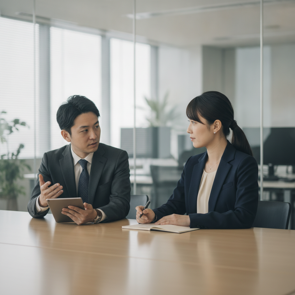 面接でブラック情シスを見極める場面