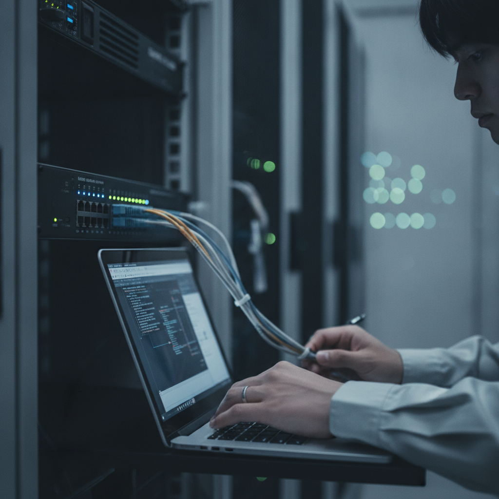 情シスがネットワーク機器を運用する様子