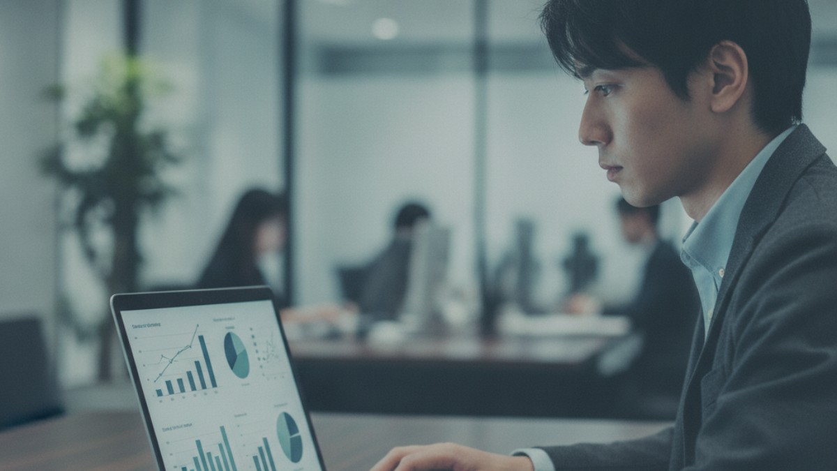 社内SEの年収相場を確認する様子