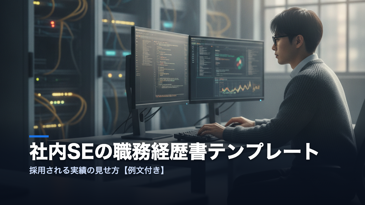 社内SEの職務経歴書テンプレート