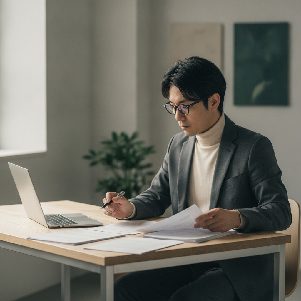 法務のAI代替が進む業務を確認する担当者