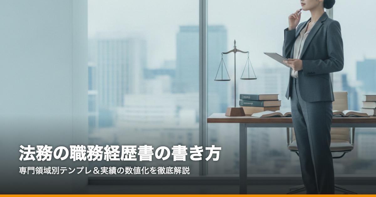 法務職務経歴書の書き方