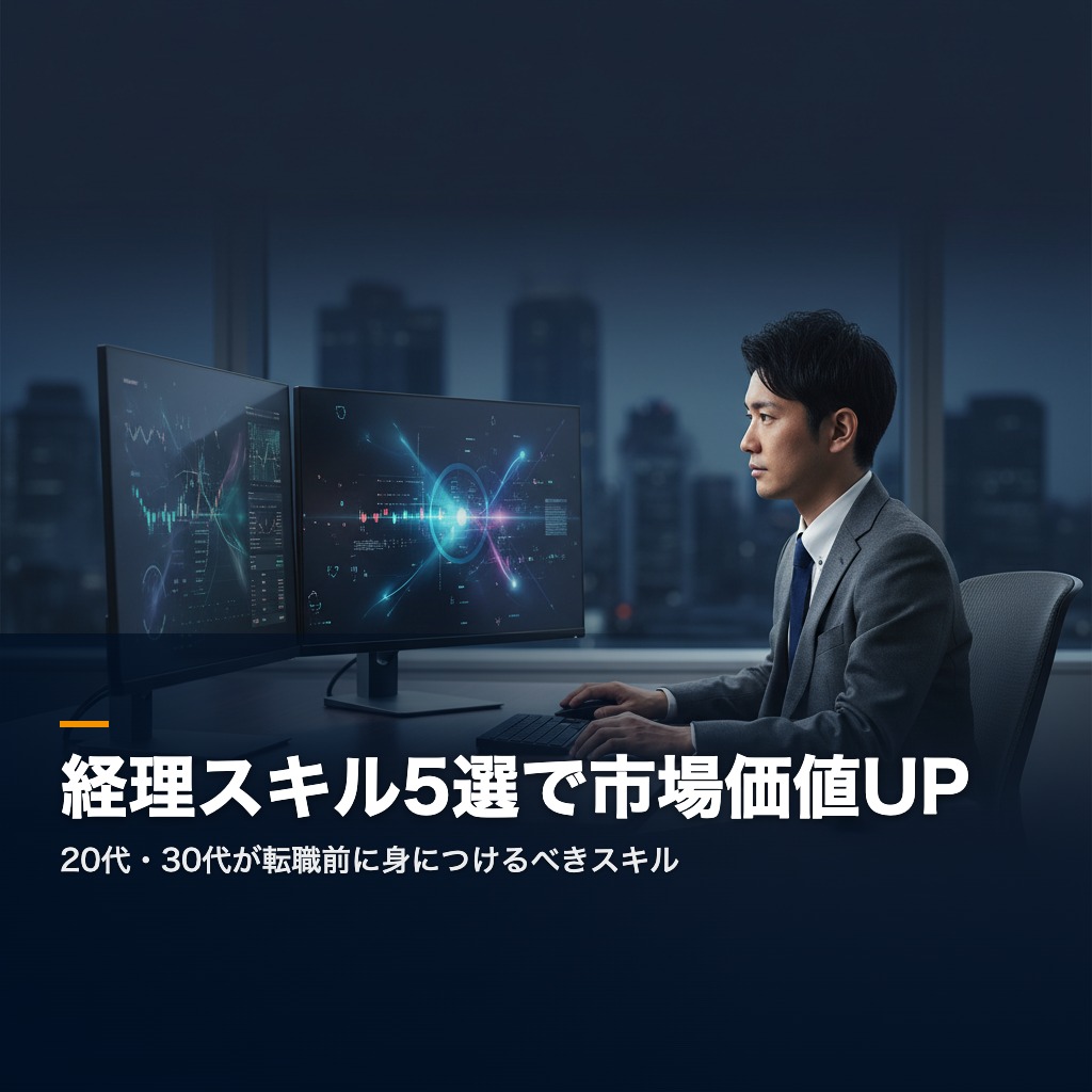 経理スキルアップ転職のポイントを解説するイメージ