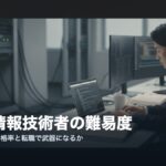 基本情報技術者試験の難易度を解説するアイキャッチ